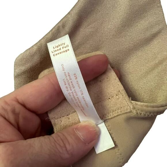 Lane Bryant Cacique Beige Satin Lightly Lined Full Coverage Bra Size 38DDD - Picture 5 of 7